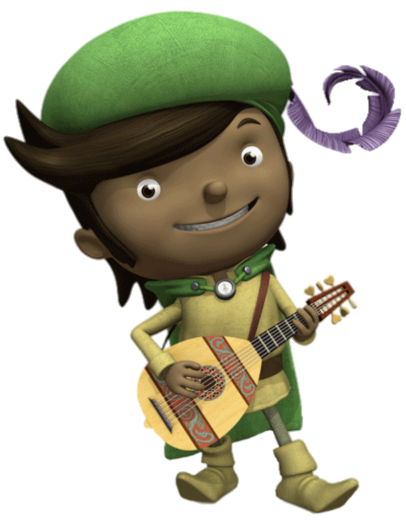 Mike the Knight character Fernando playing music