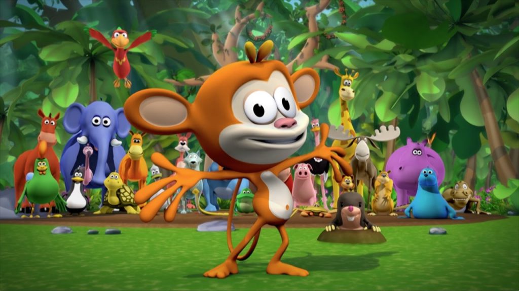 Cute Monkey With Gadget Cartoon - Cute Monkey With Gadget Cartoon