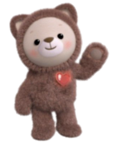 Check out this transparent Rainbow Ruby character Choco the Teddy Bear