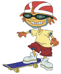 Rocket Power character Otto Rocket on Skateboard