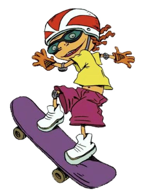 Check out this transparent Rocket Power character Otto doing skate