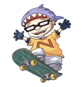 Rocket Power character Sam Squid on Skateboard