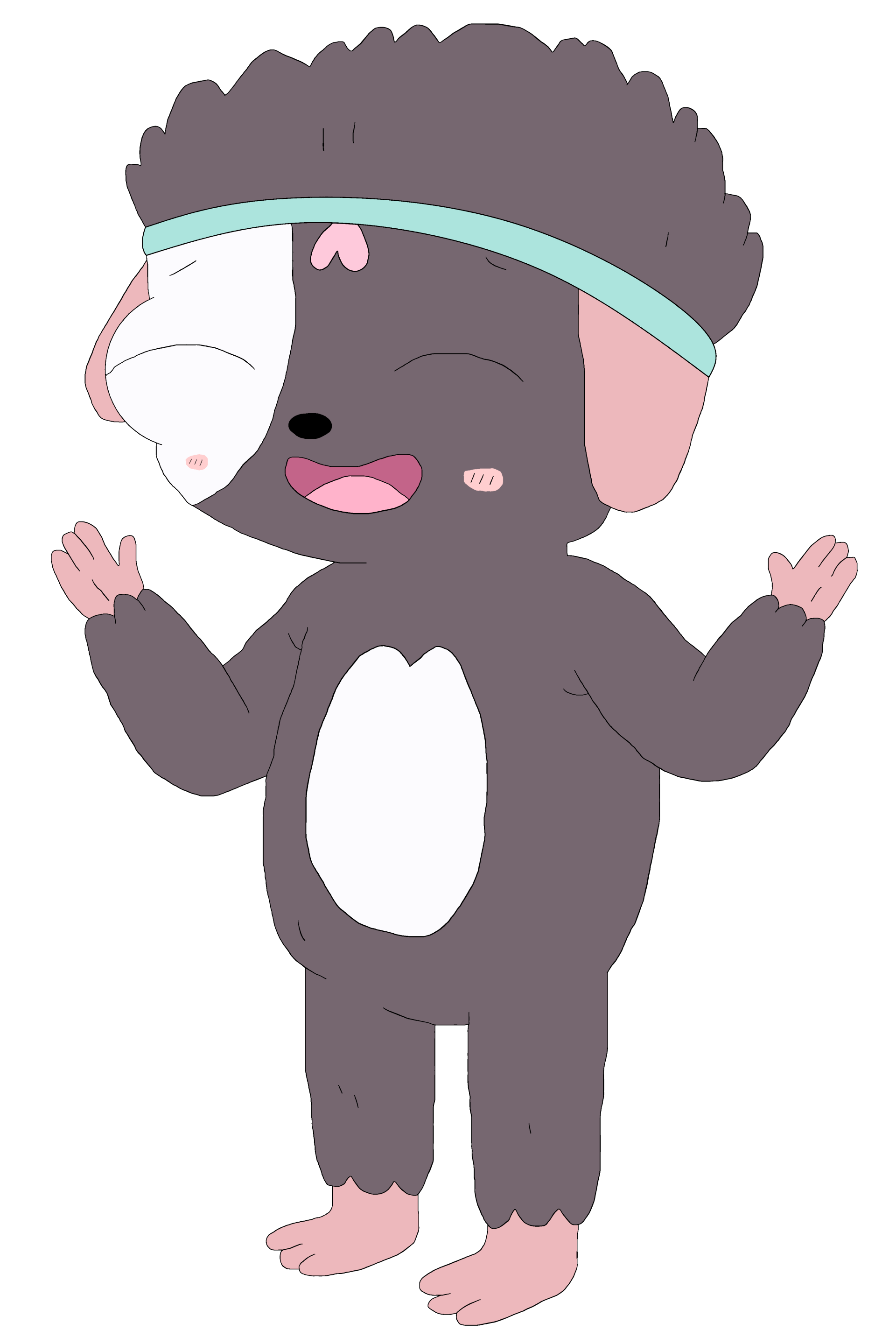 Summer Camp Island character Puddle Laughing