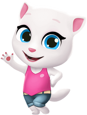 Check out this transparent Talking Tom character Angela Waving PNG image