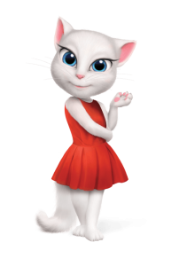 Talking Tom character Angela in Red Dress