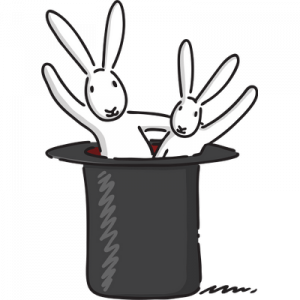 Bob and Bobek Rabbits in Hat