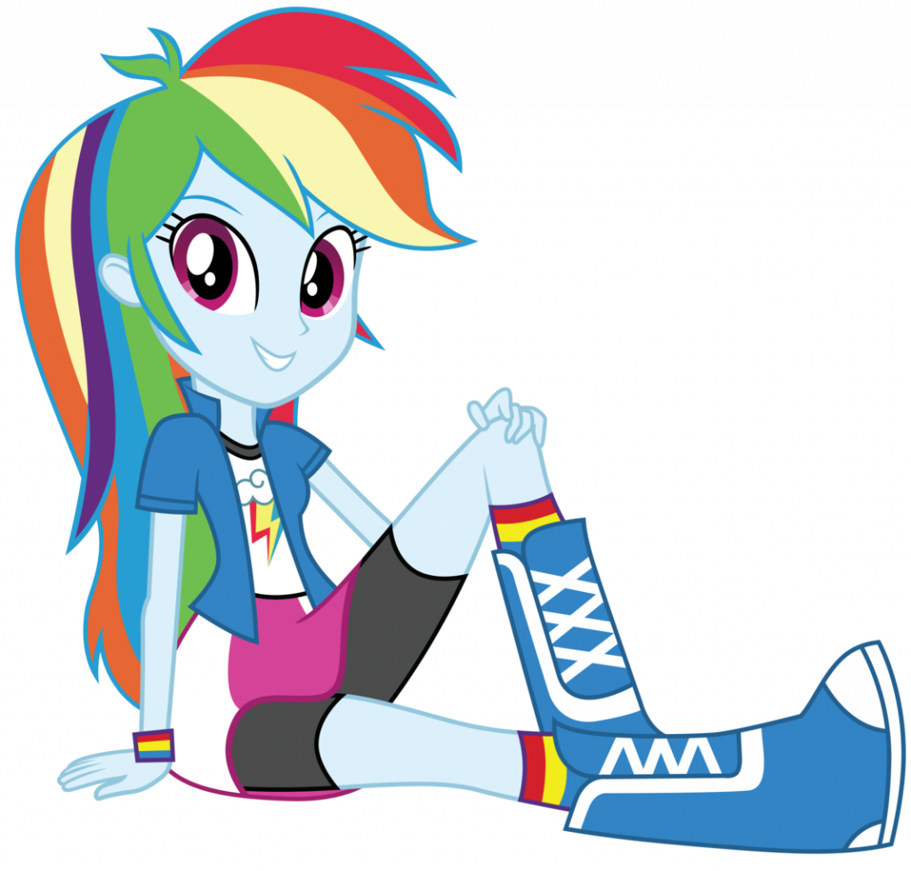 Check Out This Transparent Equestria Girls Rainbow Dash Relaxing Png Image