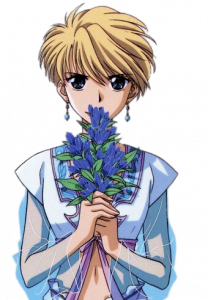 Fushigi Yugi Yui Hongo Blue Flowers