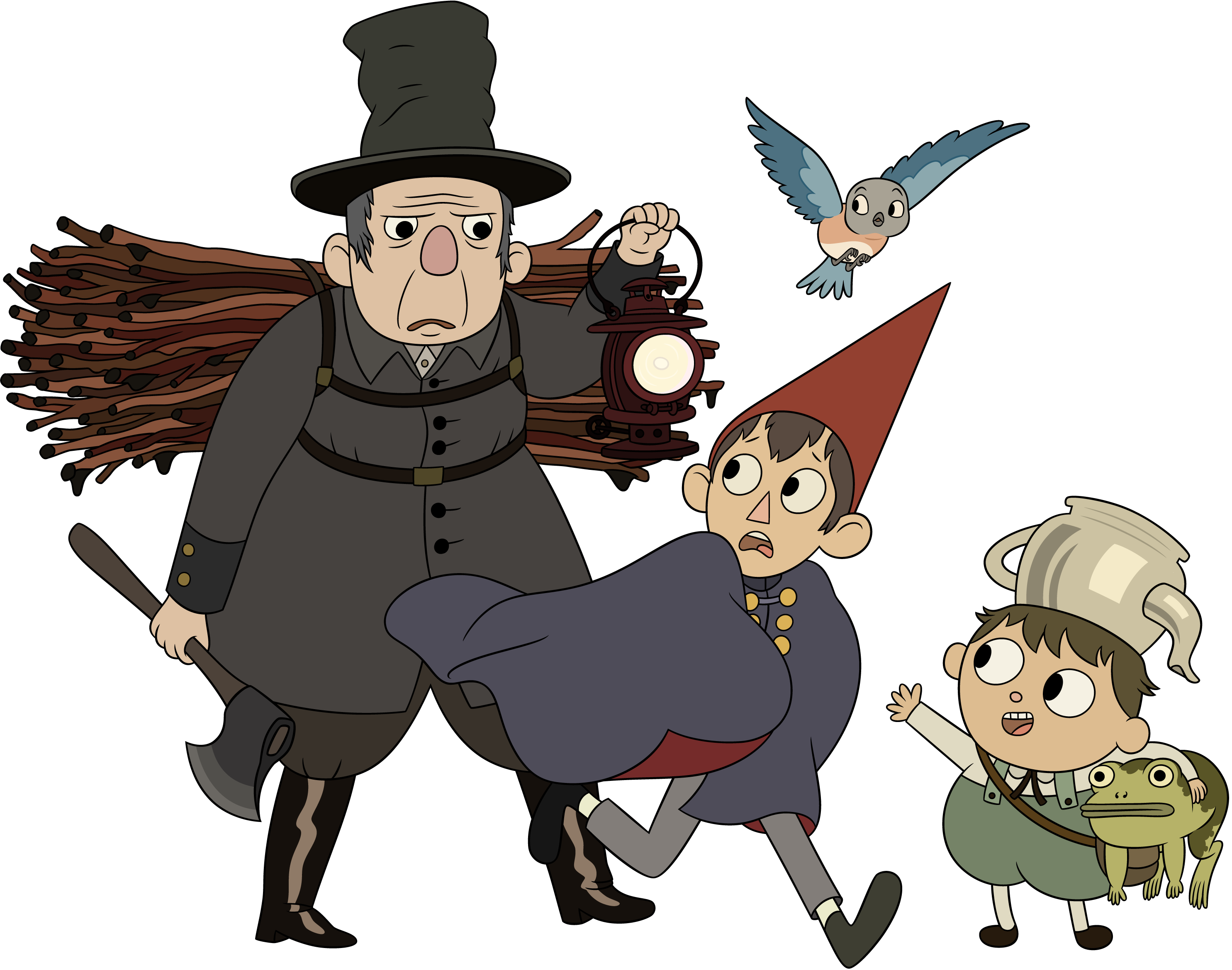 Over the Garden Wall The Woodsman with the Boys
