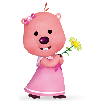 Pororo – Loopy Holding a Flower