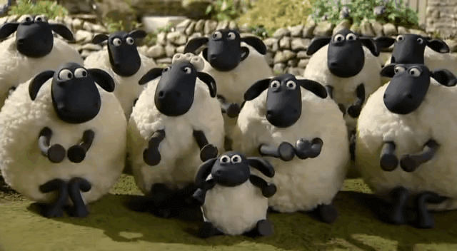 Shaun the Sheep - Clapping animated GIF