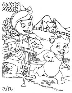 goldie and bear coloring pages - Gol And Bear Coloring Pages Disney Coloring Pages