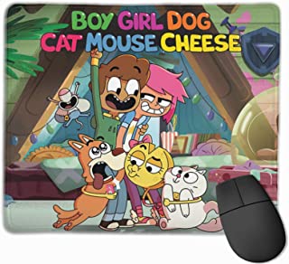 Boy Girl Dog Cat Mouse Cheese Mousepad