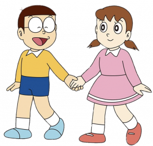 Doraemon Nobita Nobi and Shizuka Nobi