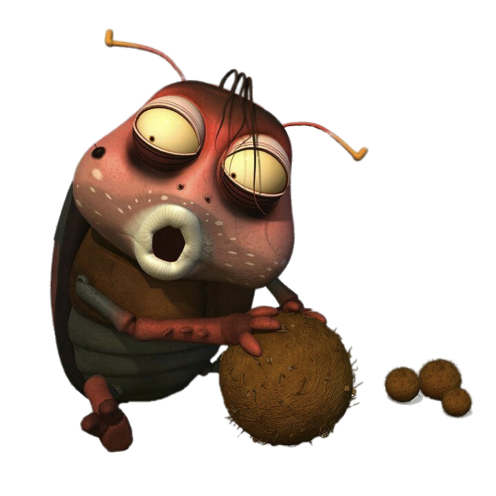 Larva Brown the dung beetle