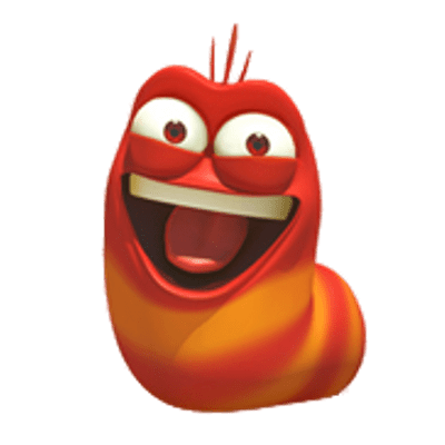 Larva Happy Red