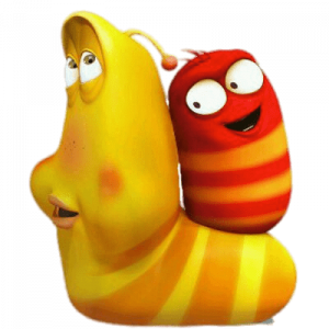 Larva Red on Yellows back