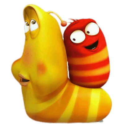 Check out this transparent Larva - Red on Yellow's back PNG image