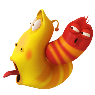 Larva – Red on exhausted Yellow