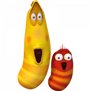 Larva Yellow and Red surprised