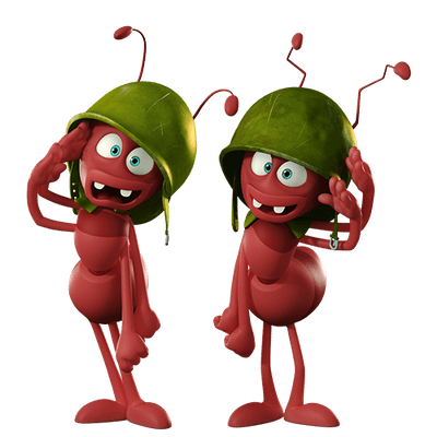 Maya The Bee Arnie and Barney saluting