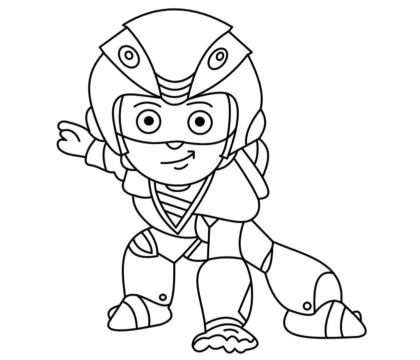 mean robot coloring page