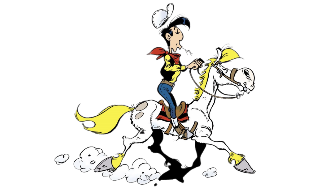 Check Out This Transparent Lucky Luke Riding On Jolly Jumper Png Image