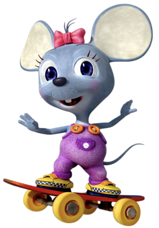 Mia – Mia Mouse on skateboard