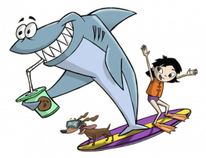 Kenny the Shark Surfing