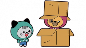 Kit Pup Cardboard box