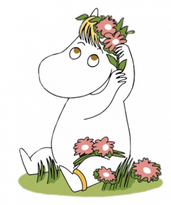 Moomin Snorkmaiden loves flowers