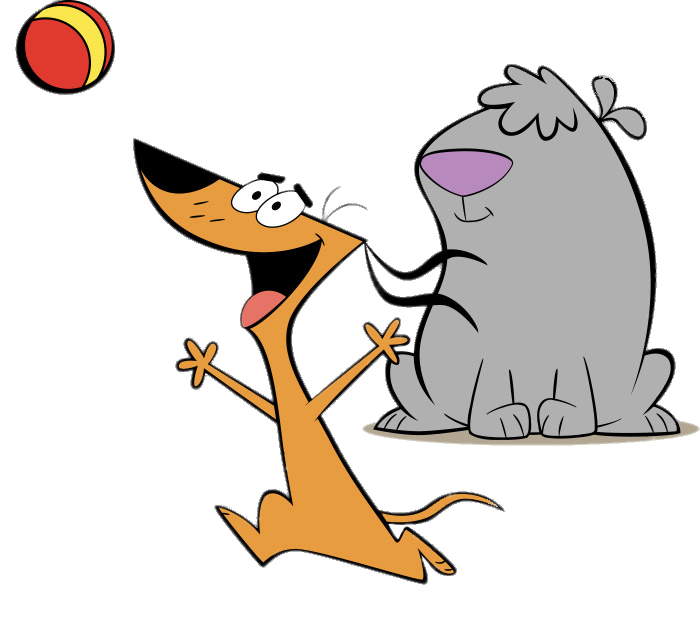 2 Stupid Dogs – Playing with a ball