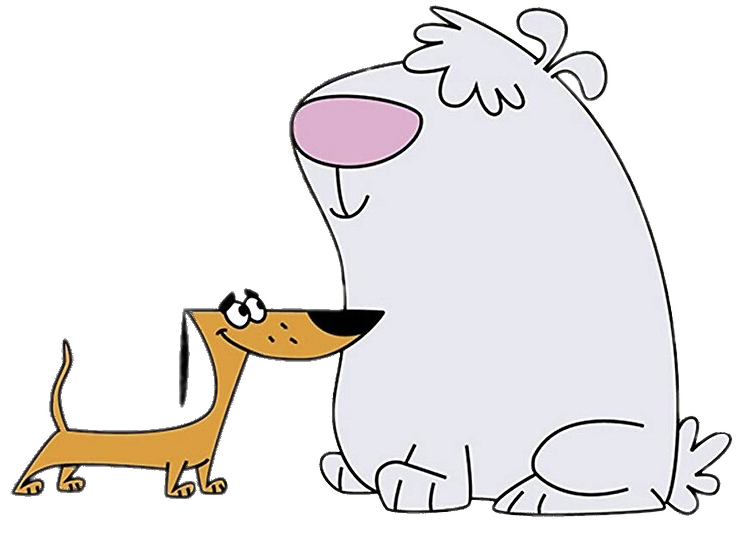 Check out this transparent 2 Stupid Dogs - The Big Do and The Little Dog  PNG image
