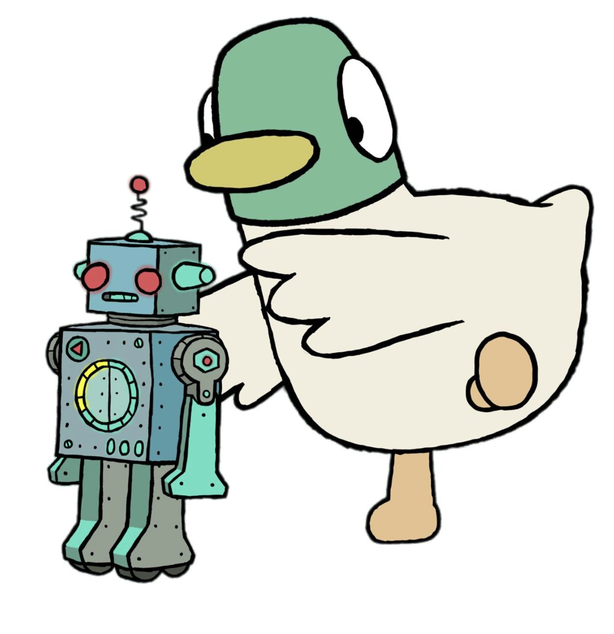 Check out this transparent Sarah and Duck - Robot Toy PNG image