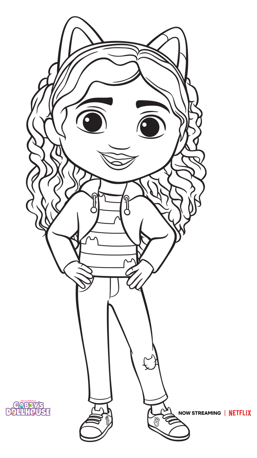 Gabby S Dollhouse Printable Coloring Pages Printable Templates