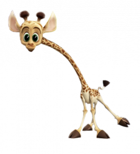 Madagascar Melman the giraffe calf