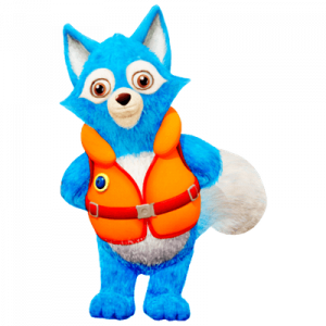 Special Agent Oso Wolfie with Life Vest