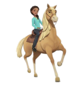 Spirit Riding Free Pru on horseback