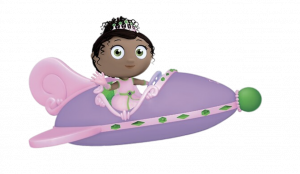 Super Why Princess Pea in plane