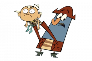 Flapjack Captain Knuckles holding Flapjack