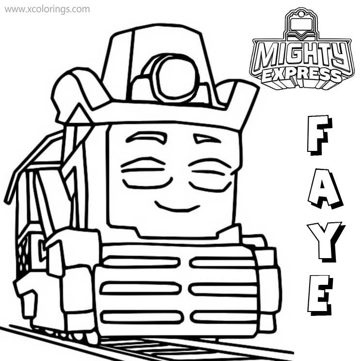 mighty express coloring pages