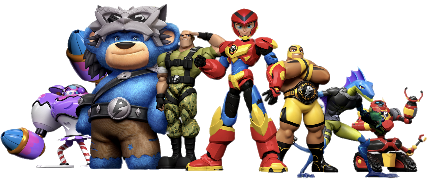 Check out this transparent Power Players - Main Characters PNG image