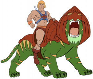 He Man Prince Adam on Battle Cat