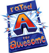 Rated A for Awesome logo