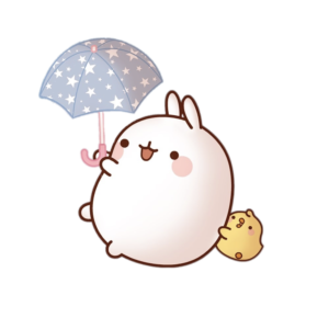 Molang Molang and Piu Piu flying