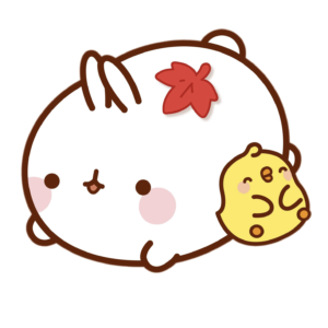 Molang Molang and Piu Piu resting