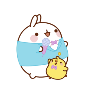 Molang Molang and Piu Piu singing