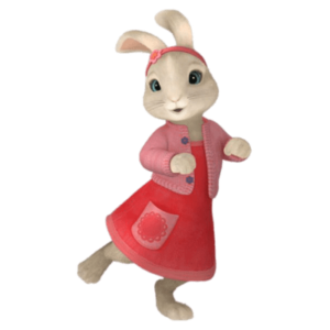 Peter Rabbit Lily Bobtail dancing