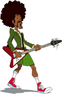 Rekkit Rabbit Lorne on the Guitar