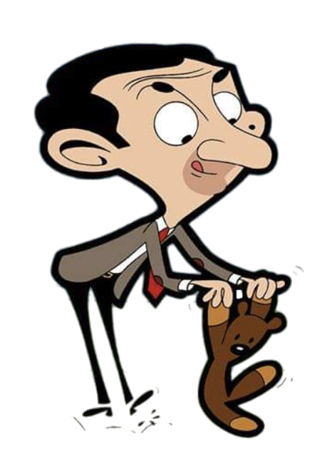 Check out this transparent Mr Bean - Playing with Teddy PNG image